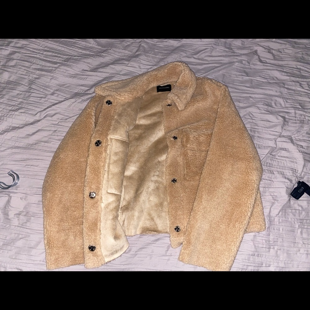 Tan Faux fur winter jacket NWT NBW